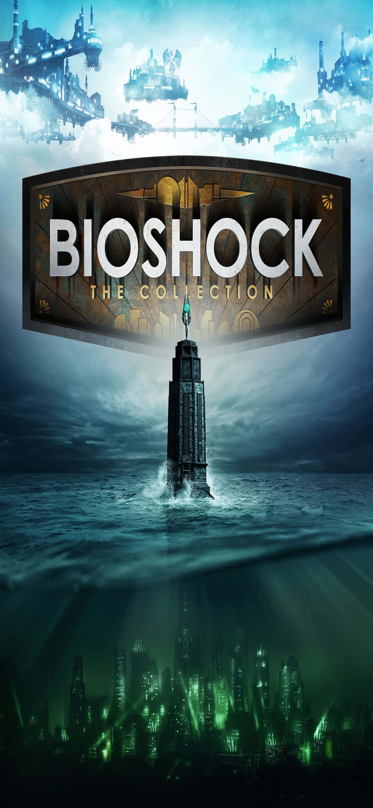 Двуизмерен свят iPhone Xs Max Bioshock Infinite фон Тапет