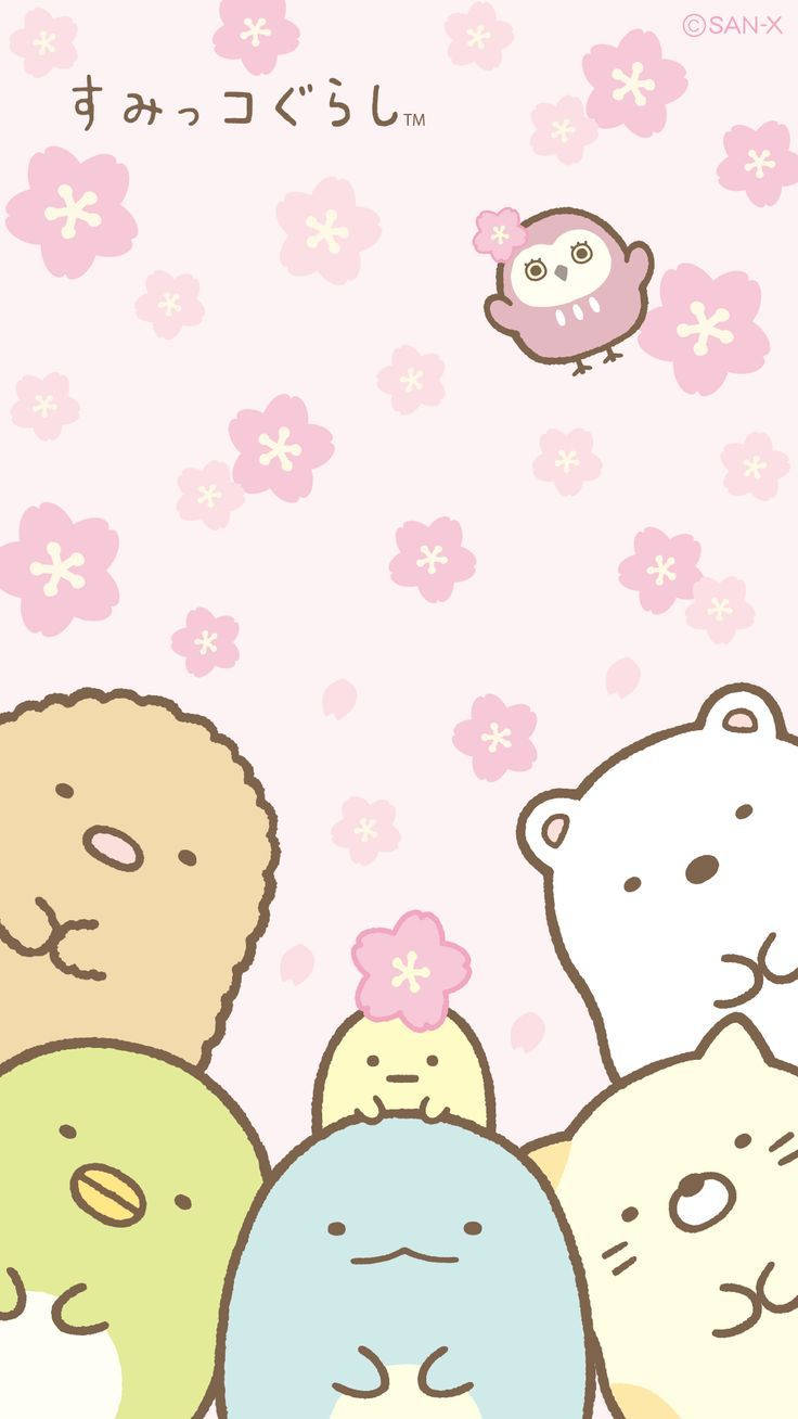 Кавай sumikko gurashi пухкави герои тапет.