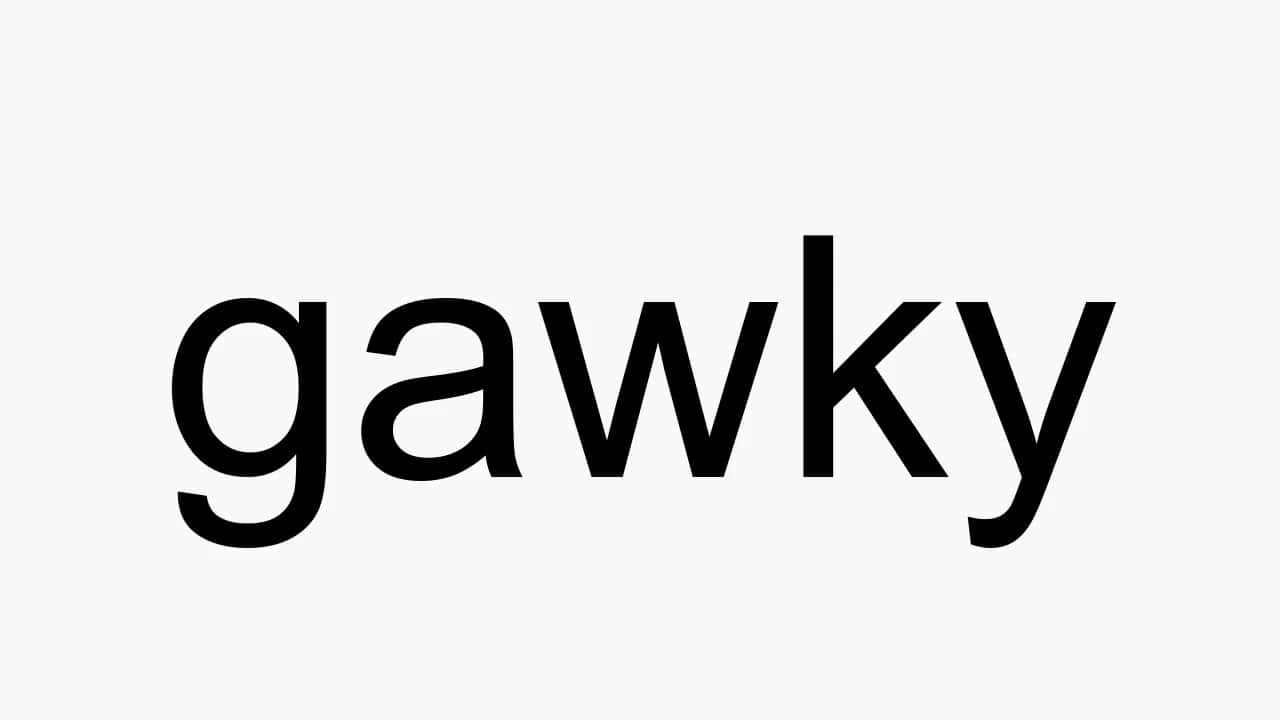 Думата gawky в черно и бяло Тапет