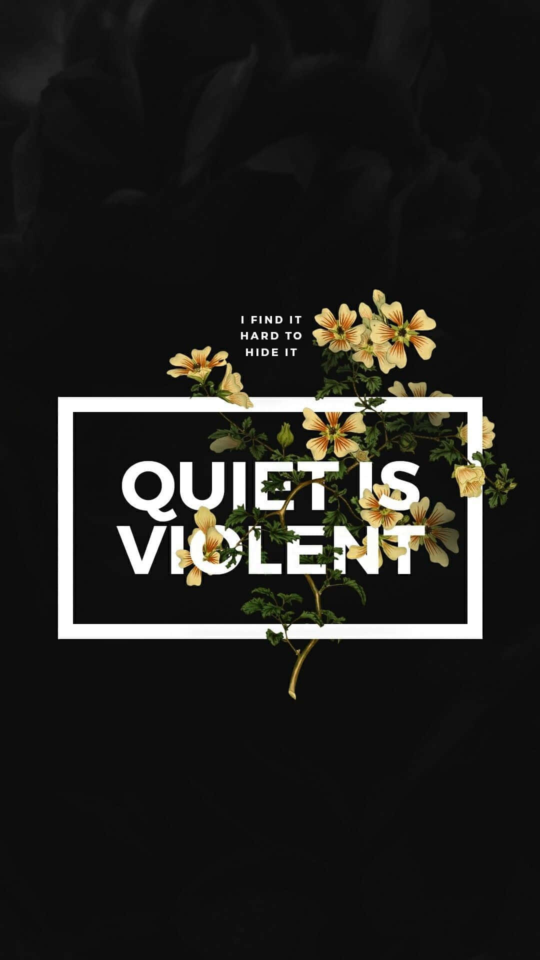 Емо iPhone Quiet Is Violent Тапет