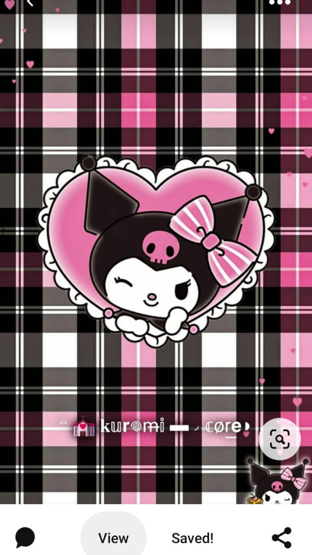 Емо стил фон на My Melody Kuromi