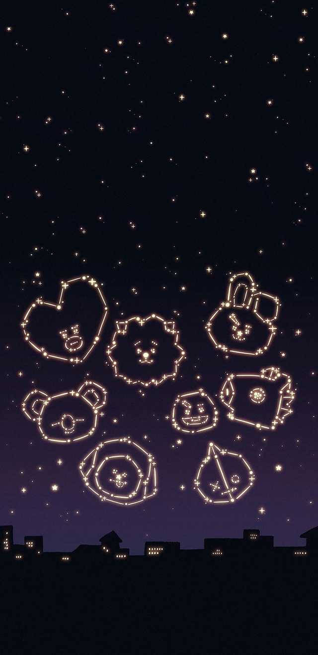 Естетика Bts BT21 Съзвездие Тапет