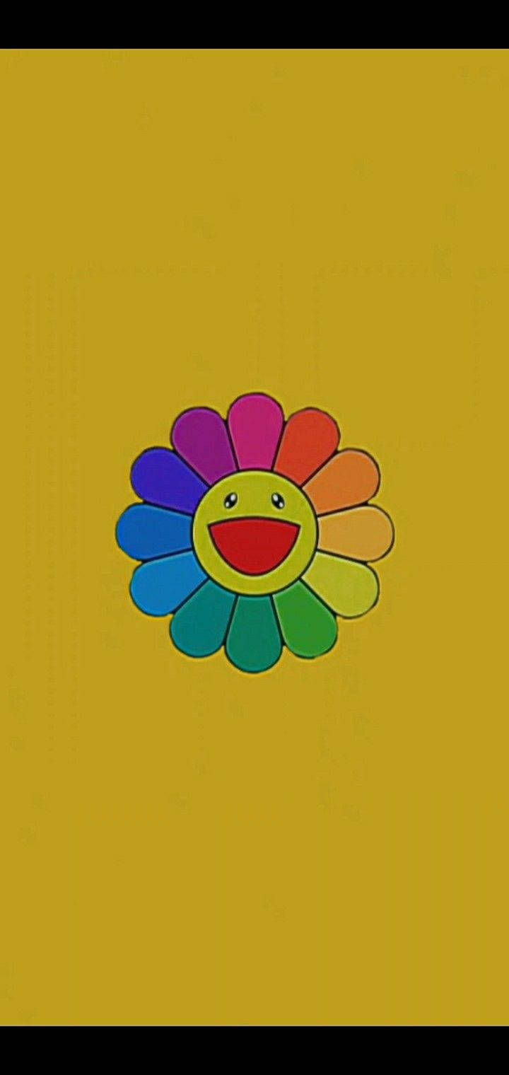 Естетика Indie Kid с усмихнато цвете Тапет