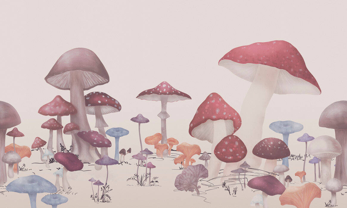 Естетика на гъбен рай Тапет