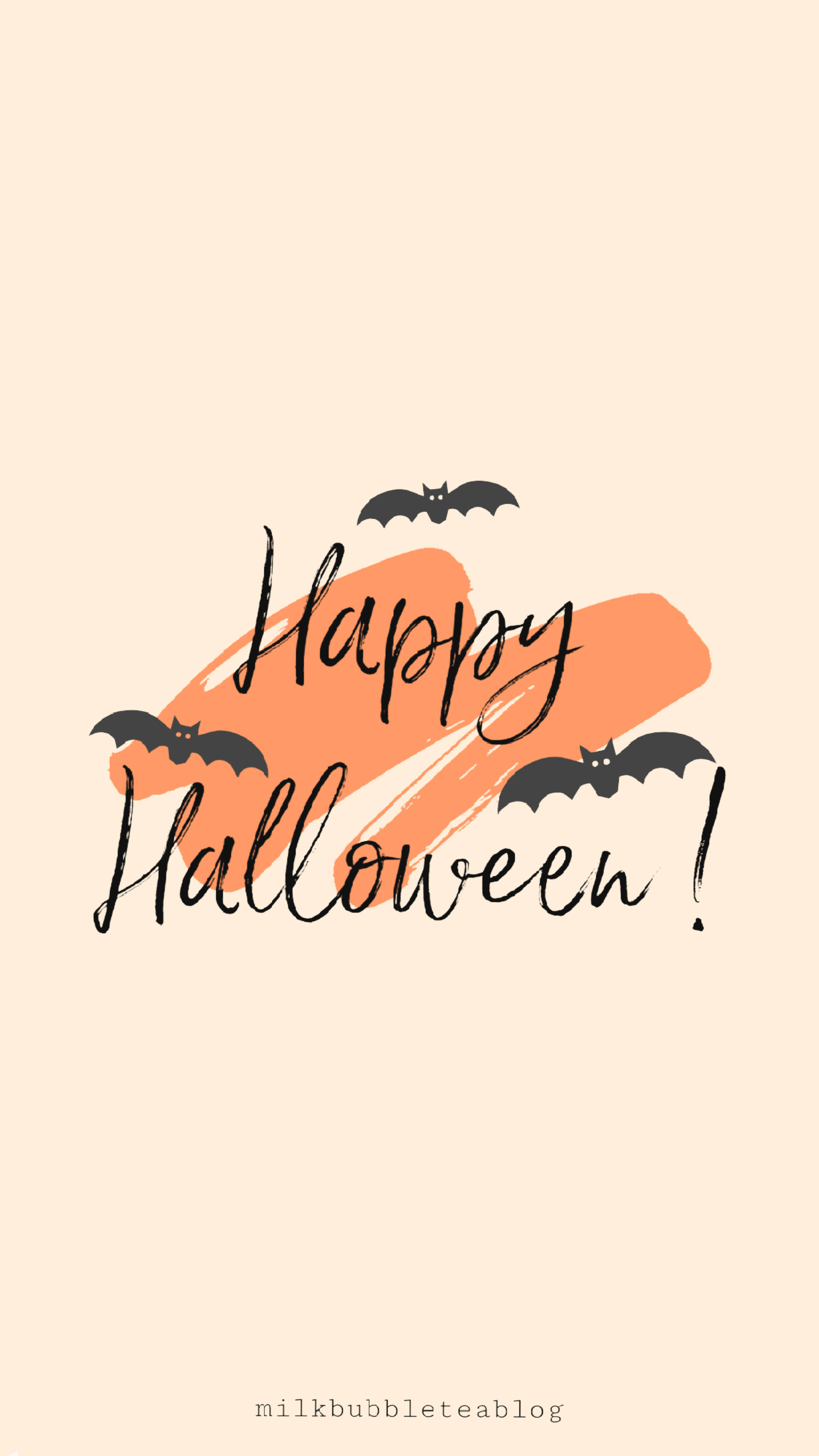 Естетичен Happy Halloween за iPhone Тапет