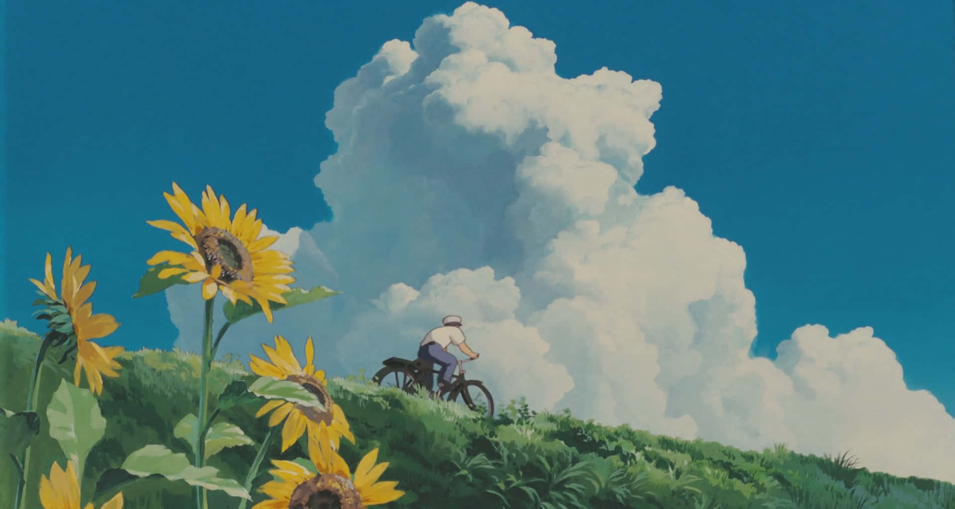 Естетичен десктоп от „Моят съсед Тоторо“ на Studio Ghibli Тапет