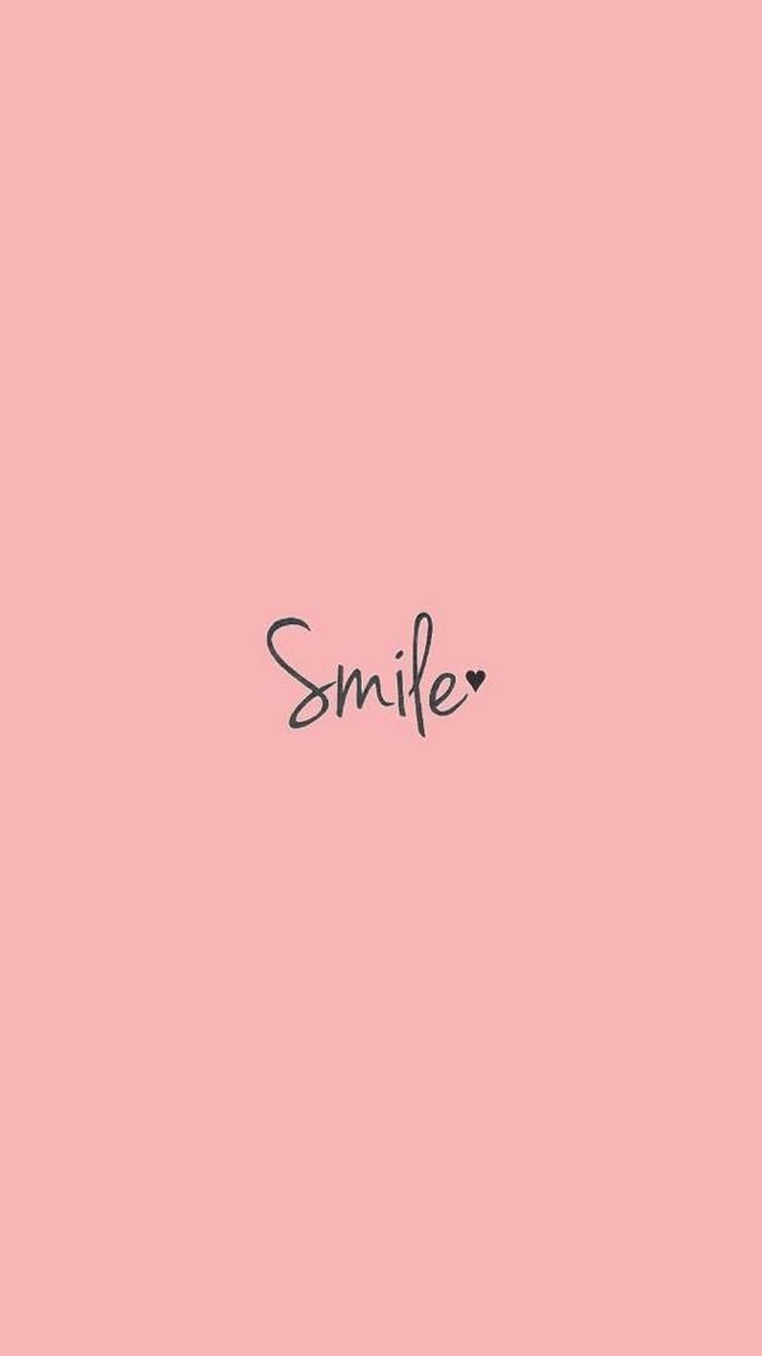 Естетичен тапет с думата Smile