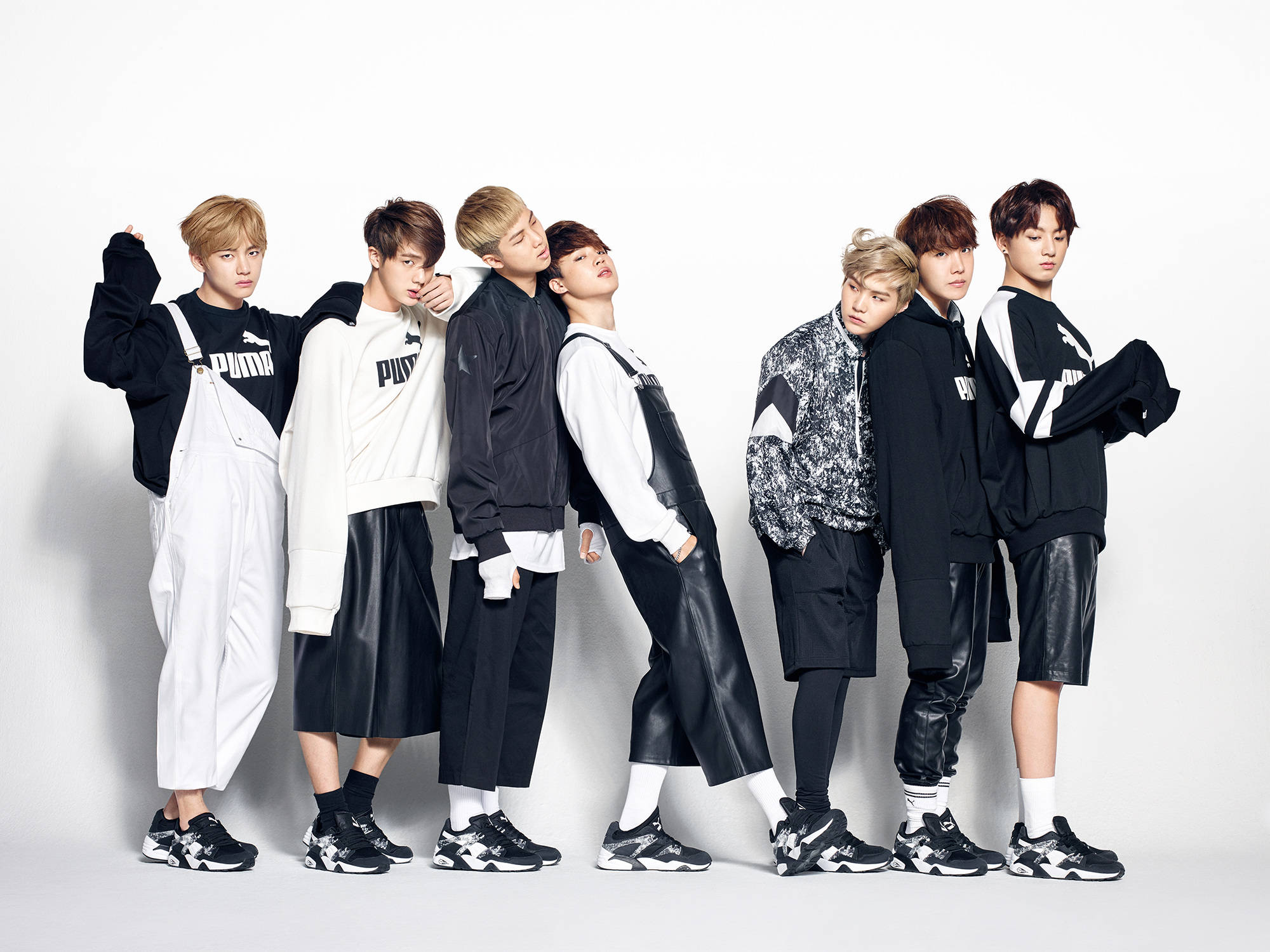 Естетична фотосесия на BTS за Puma Тапет