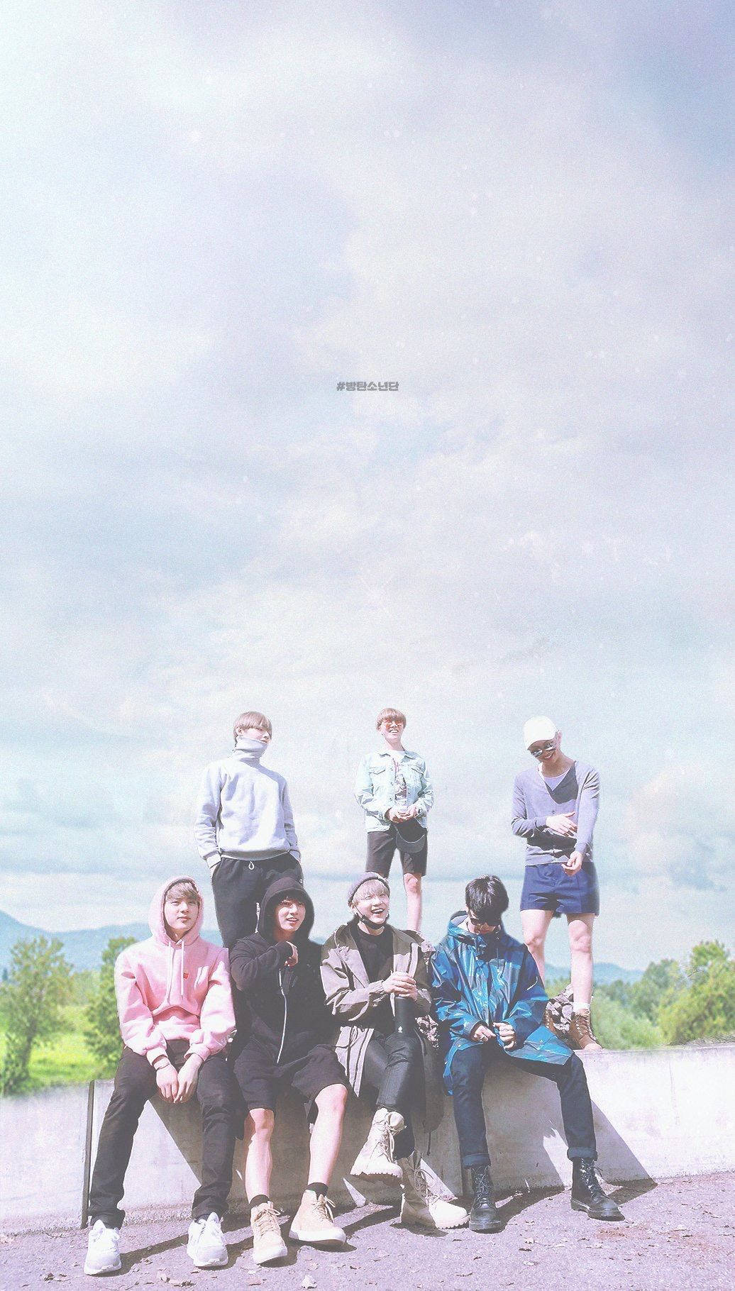 Естетично BTS Щастливи Заедно Тапет