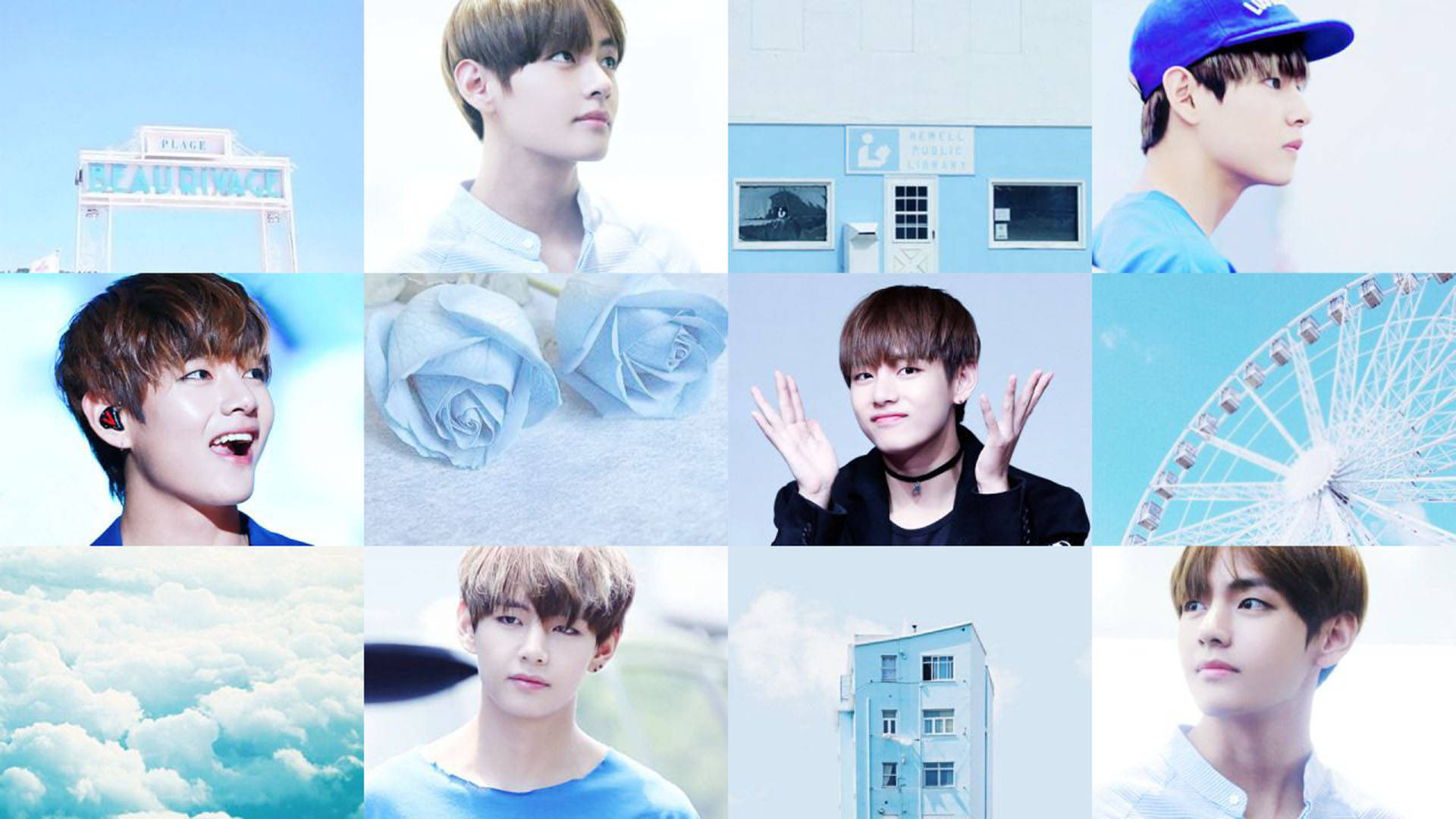 Естетично момче BTS V Тапет