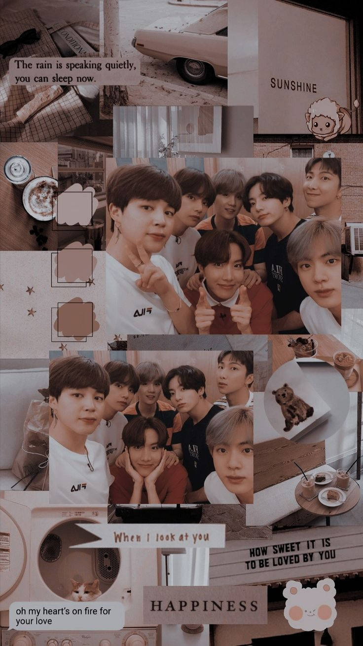 Естетично палаво селфи от BTS Тапет