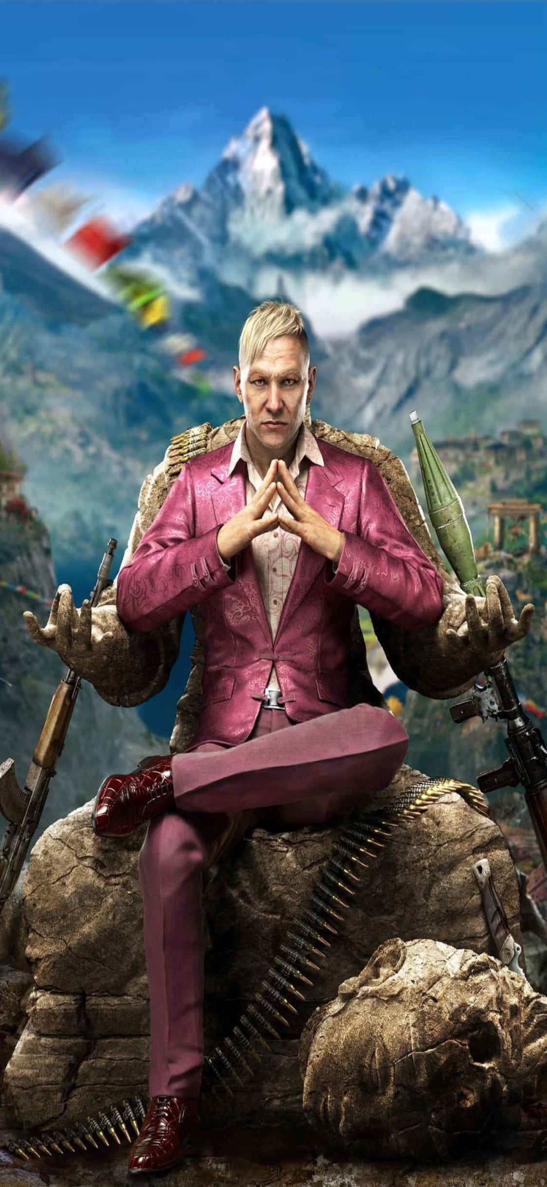 Живописен изглед на открития свят на Far Cry 3 на iPhone X Тапет