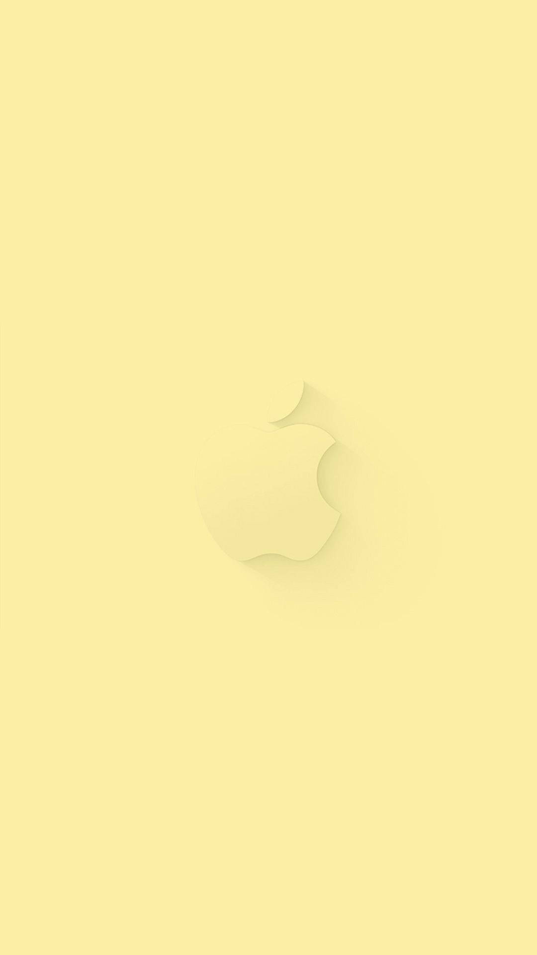 Жълто Apple лого естетика iPhone 11 Тапет