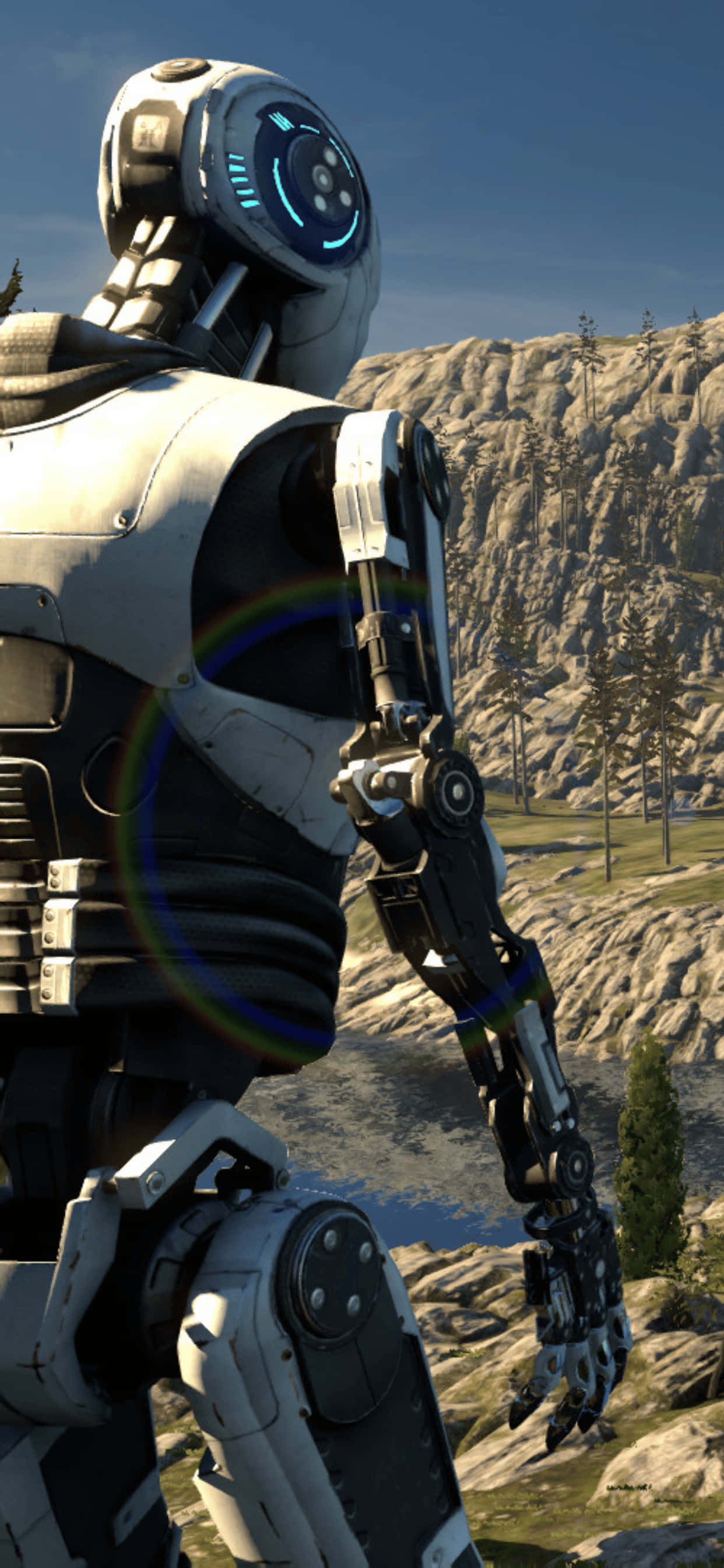 Завладяващ изглед на играта The Talos Principle на iPhone XS Max Тапет
