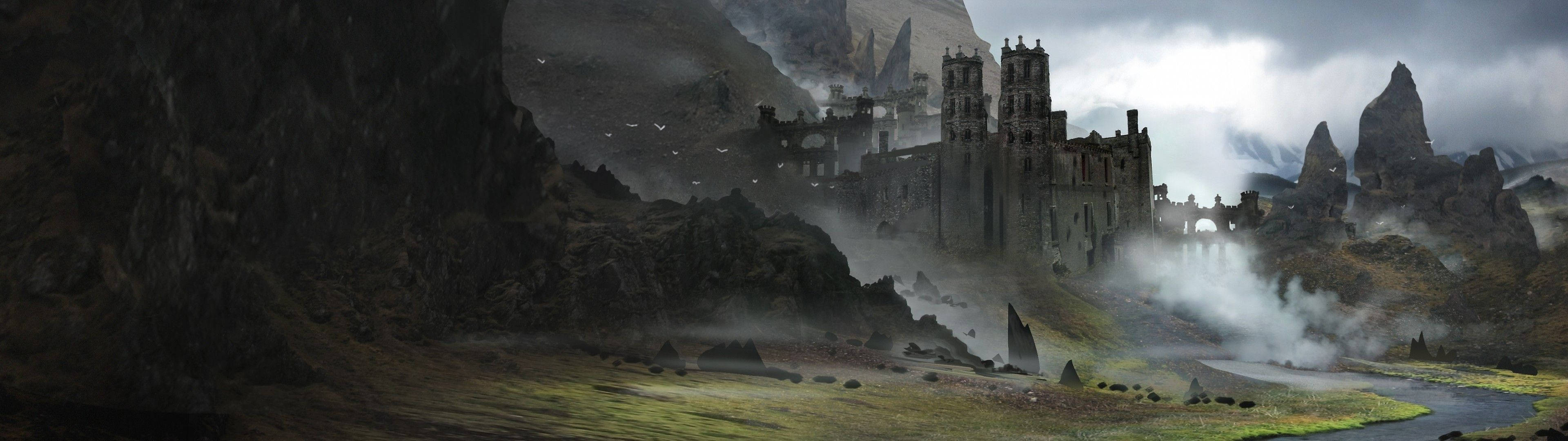 Замок в средновековен рай Тапет