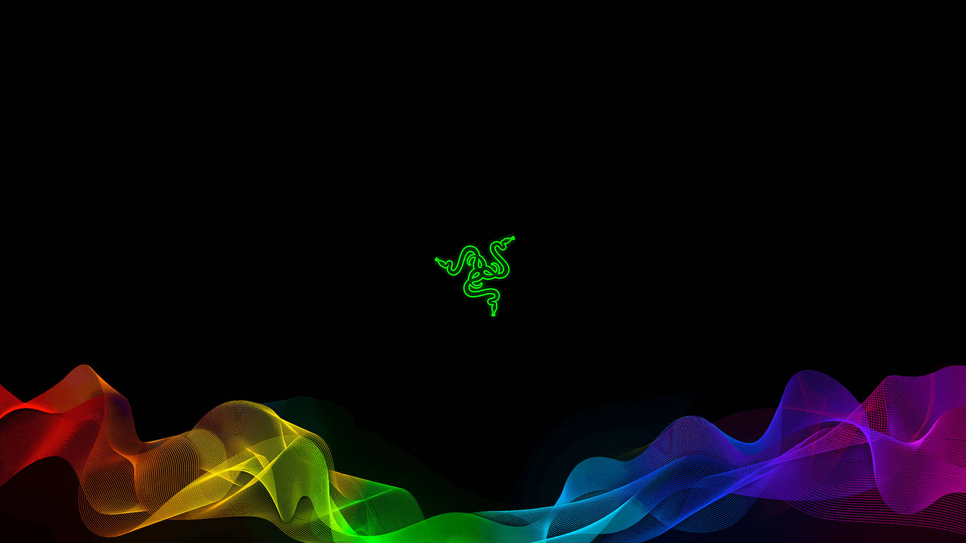 Зелено Razer RGB 4K Тапет