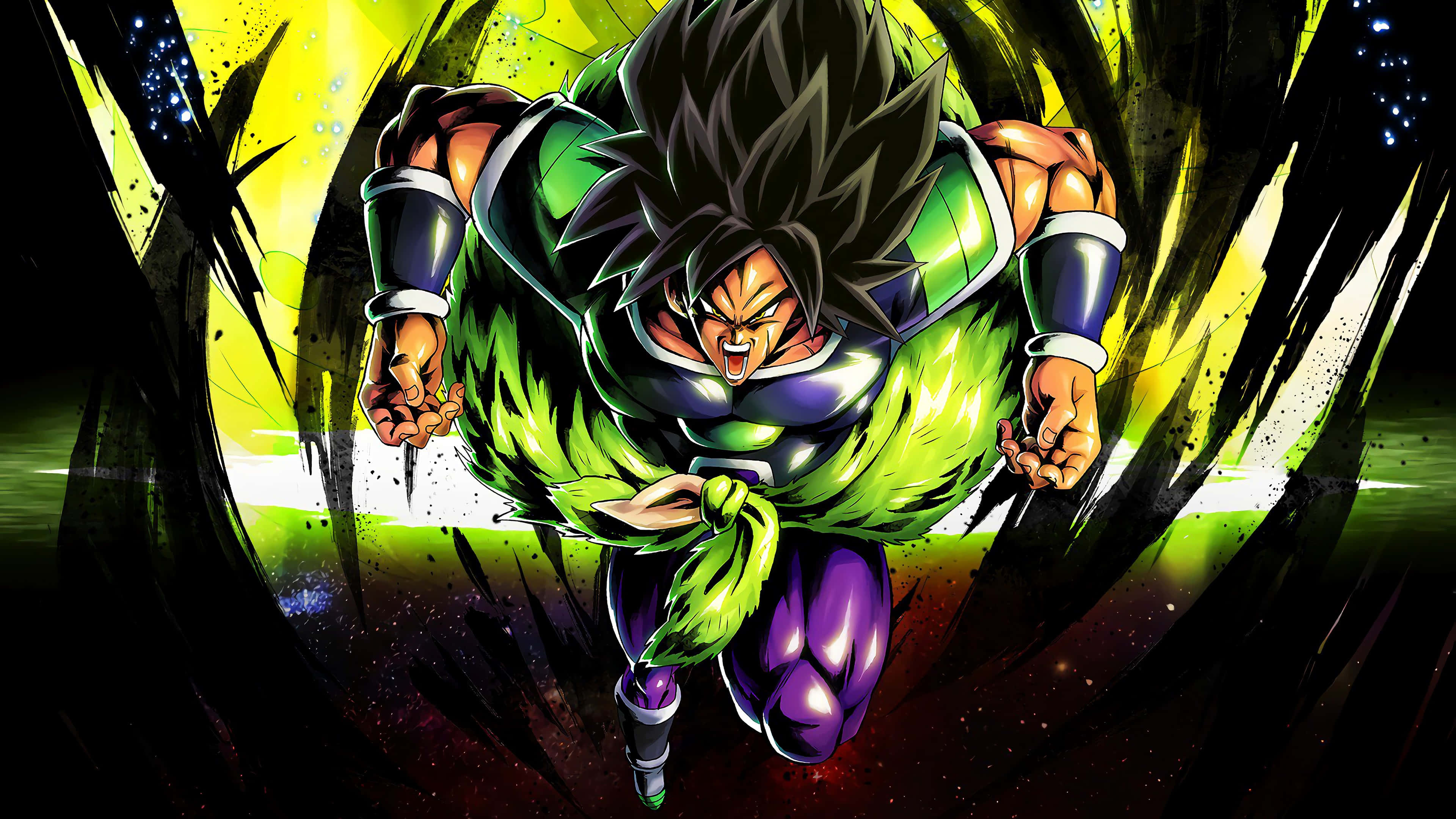 Зелено-черна снимка на Dragon Ball Super Тапет