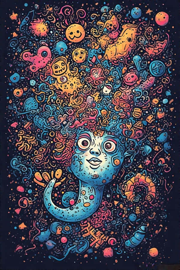 Игрив Doodle Art Тапет Креативност в 8K Тапет