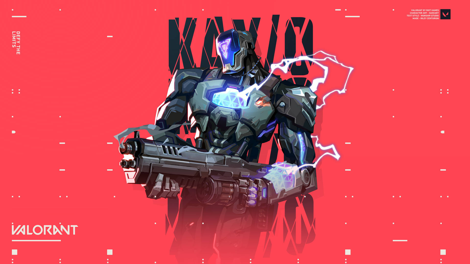 Valorant червен Kay/o тапет