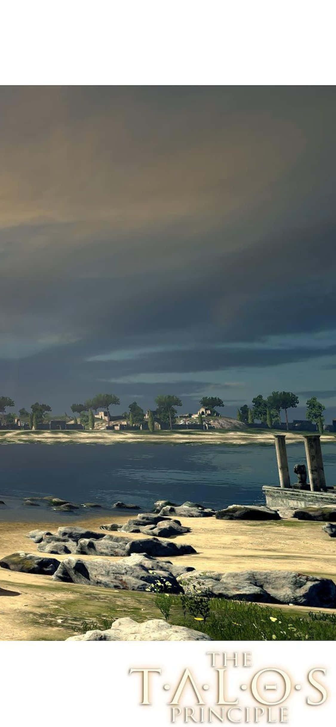 Изживей потопящ свят с The Talos Principle на твоя iPhone Xs Тапет