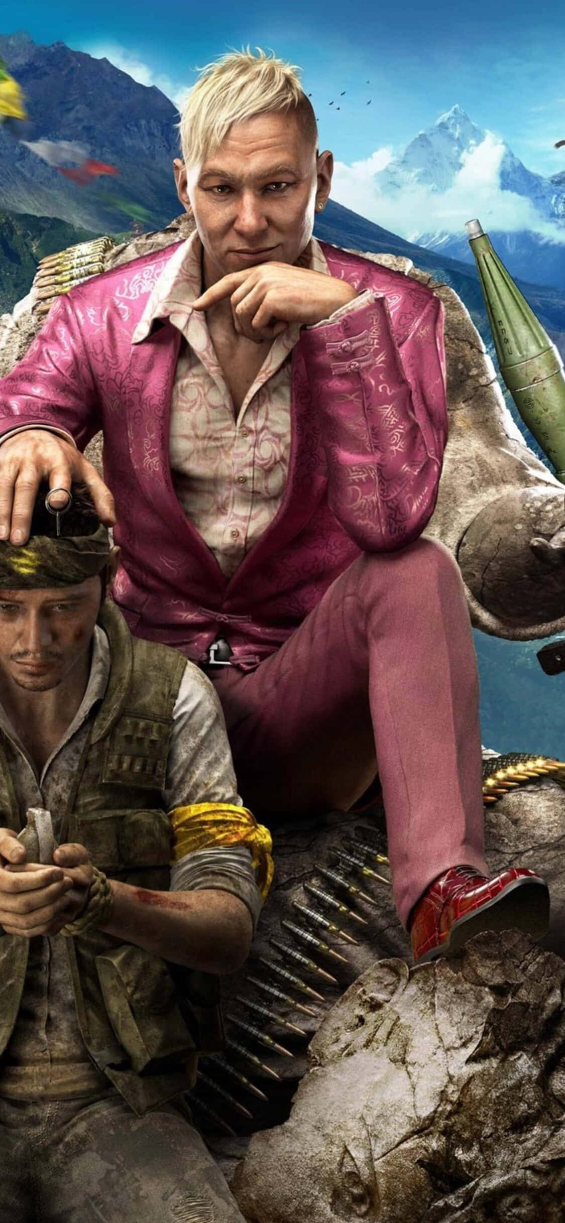 Изживейте Far Cry 4 чрез последна технология на iPhone Xs Тапет