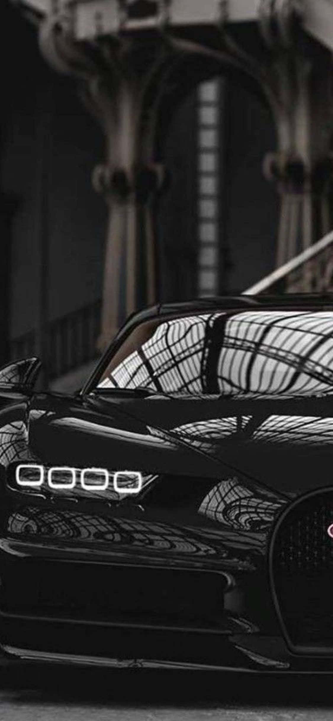 Изживейте скоростта с чисто новите iPhone Xs и Bugatti Chiron Тапет