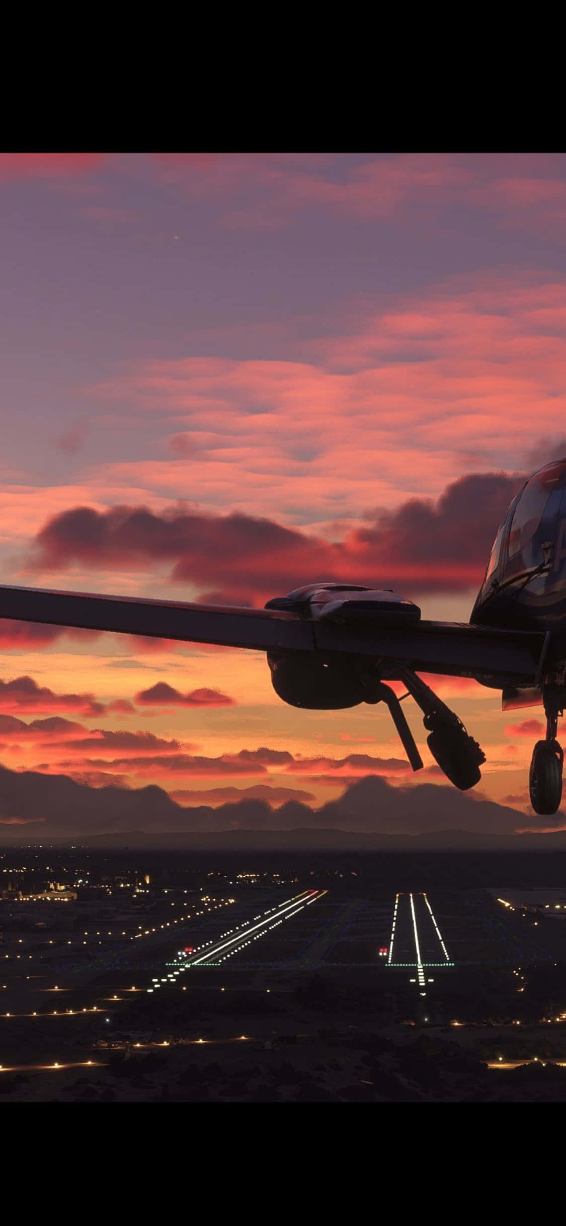 Изживейте тръпка на полет с Microsoft Flight Simulator на iPhone Xs Тапет