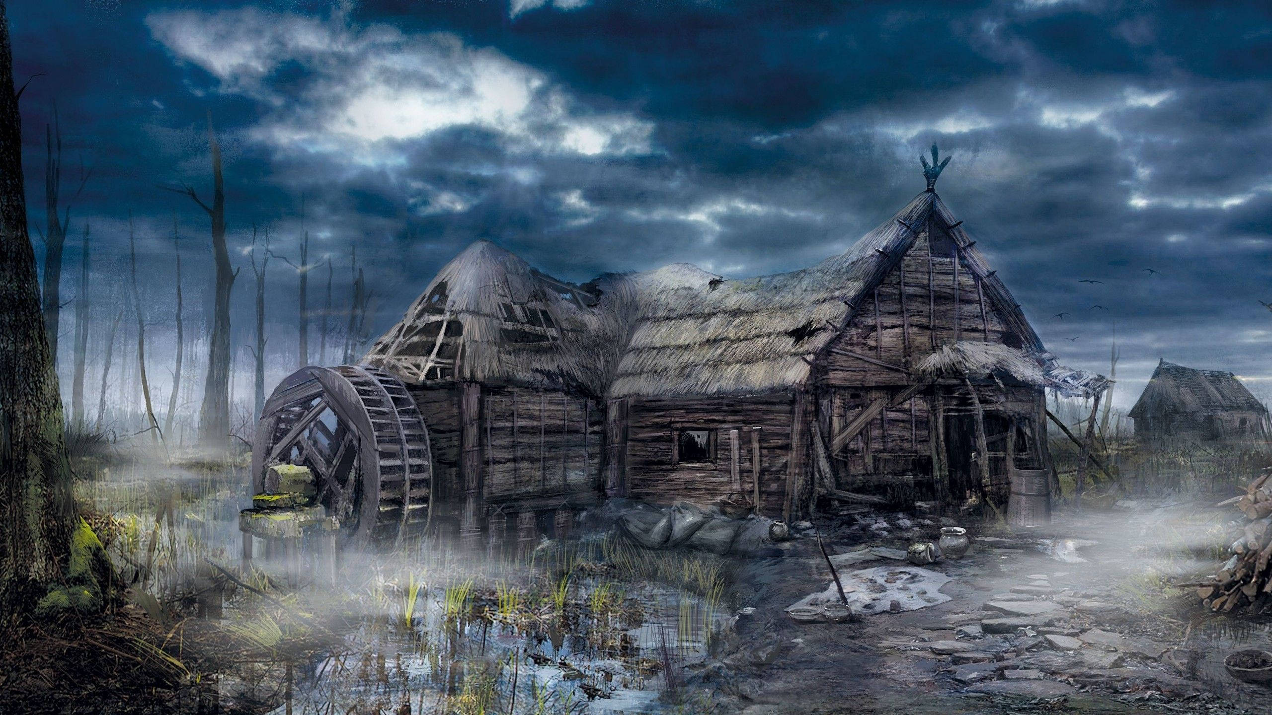 Изоставен дом от Witcher 3 Тапет