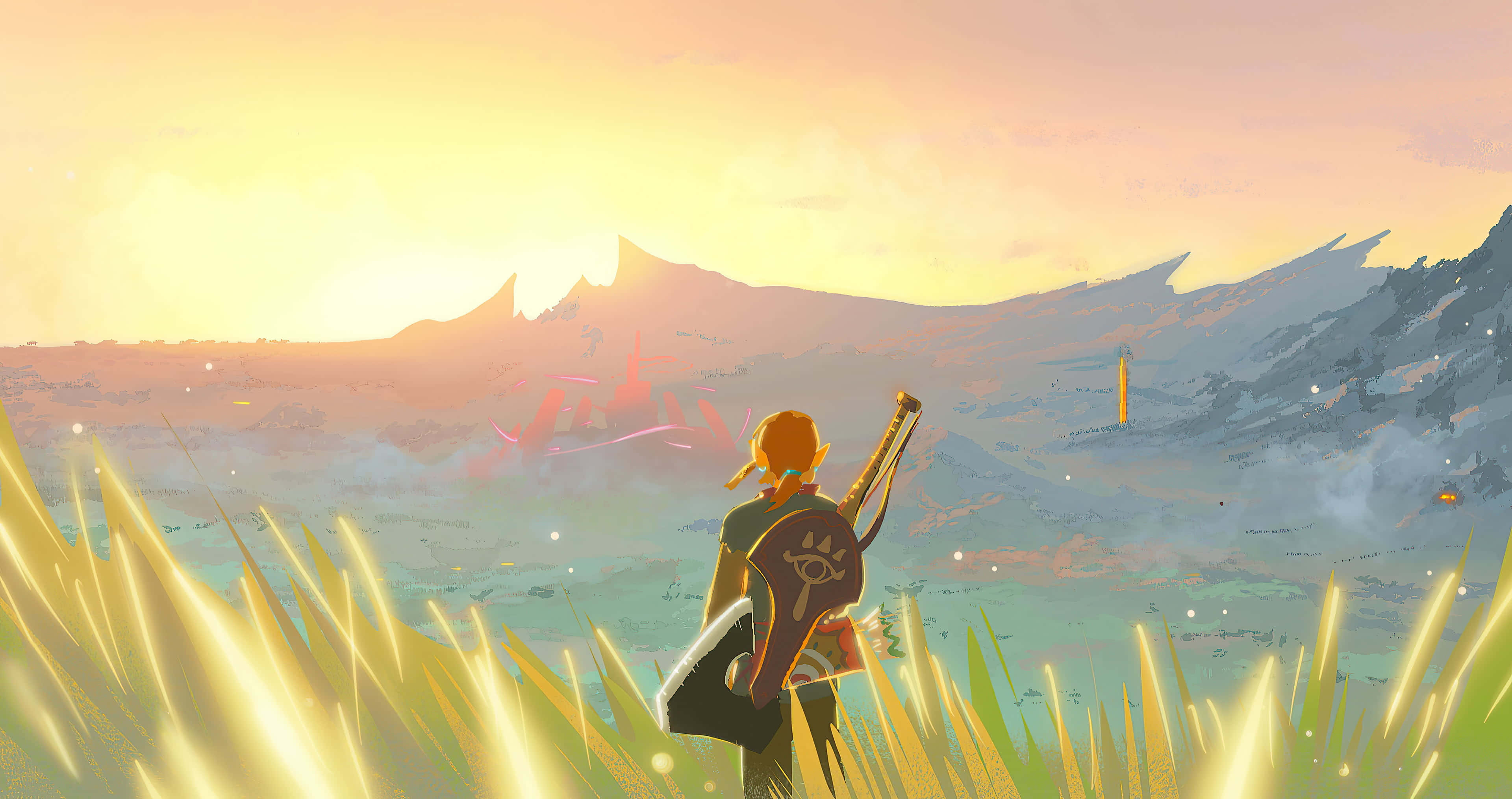 Изследвай мистичния свят на Хайрул в Legend Of Zelda Тапет