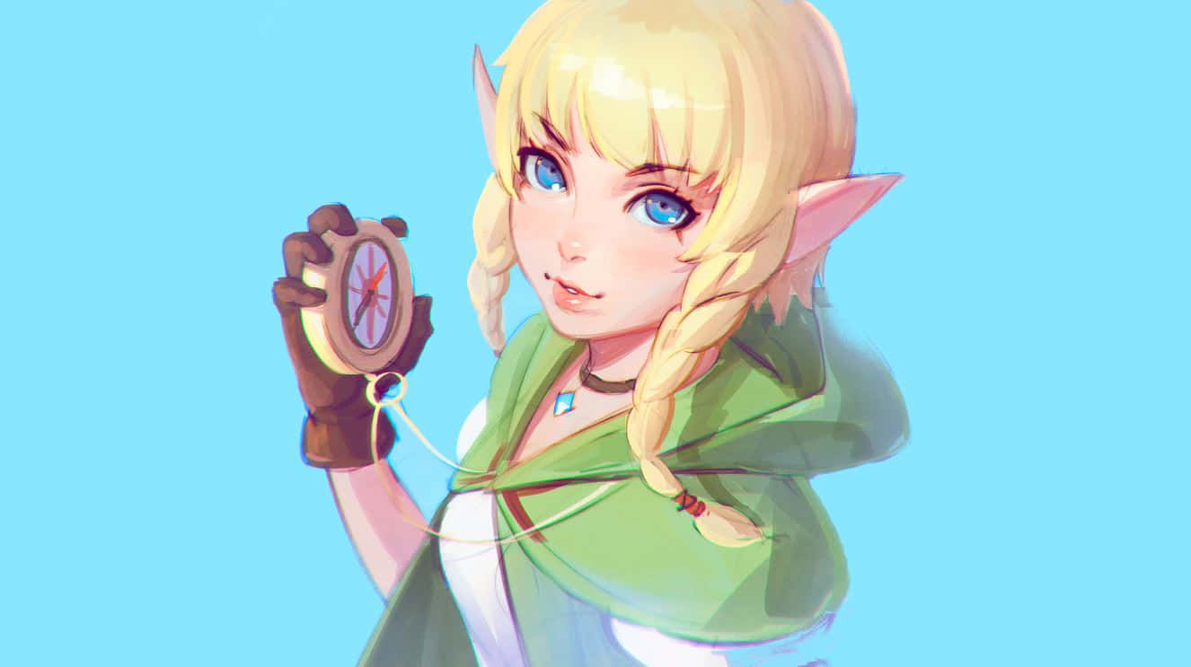 Изследвайте магическия свят на Хайрул в The Legend of Zelda Тапет