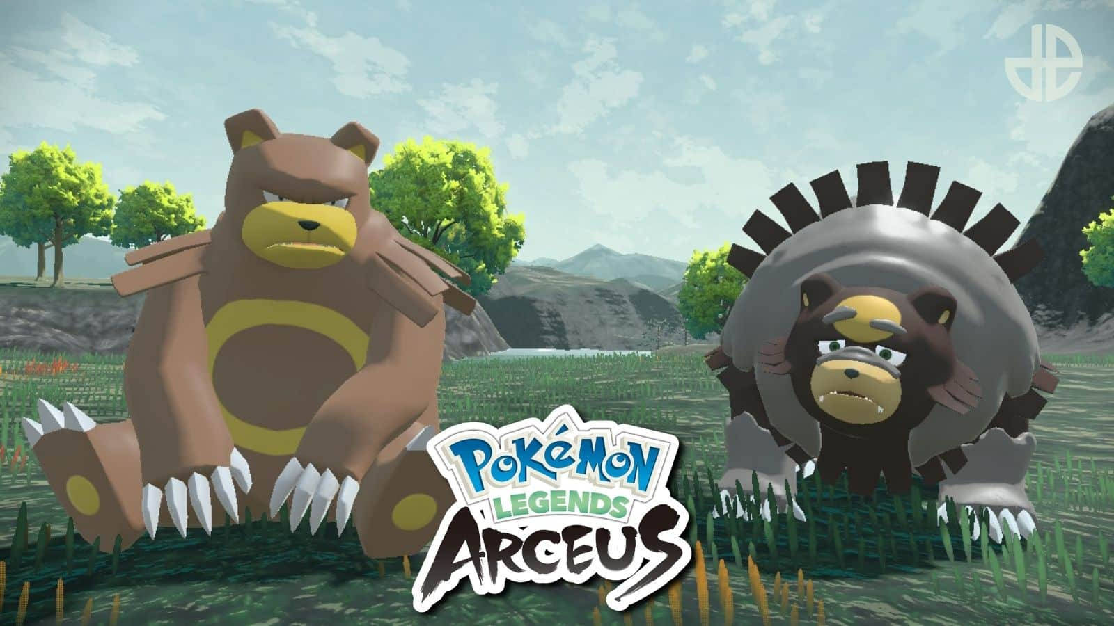 Илюстрация на Урсаринг и Урсалуна от Pokemon Legends: Arceus. Тапет