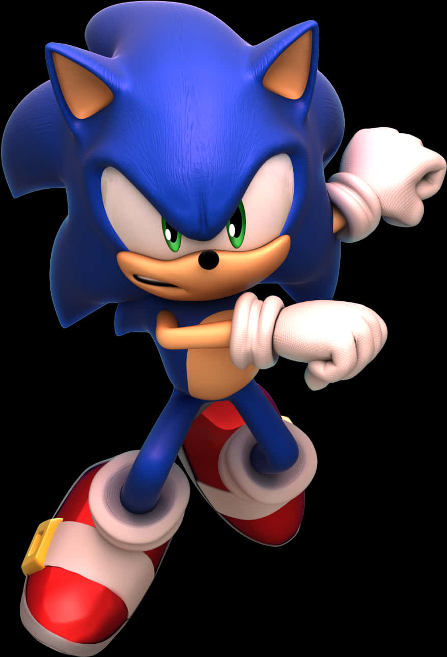 Класическа поза на Sonic the Hedgehog Тапет