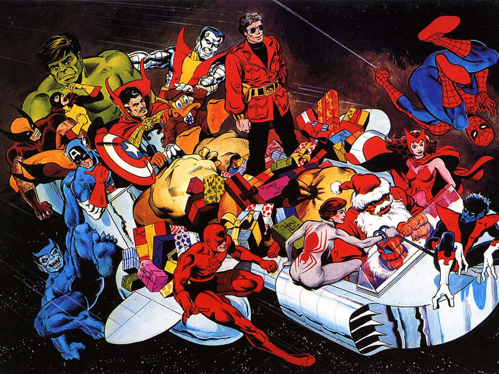 Коледна стража на галактиката Marvel Тапет