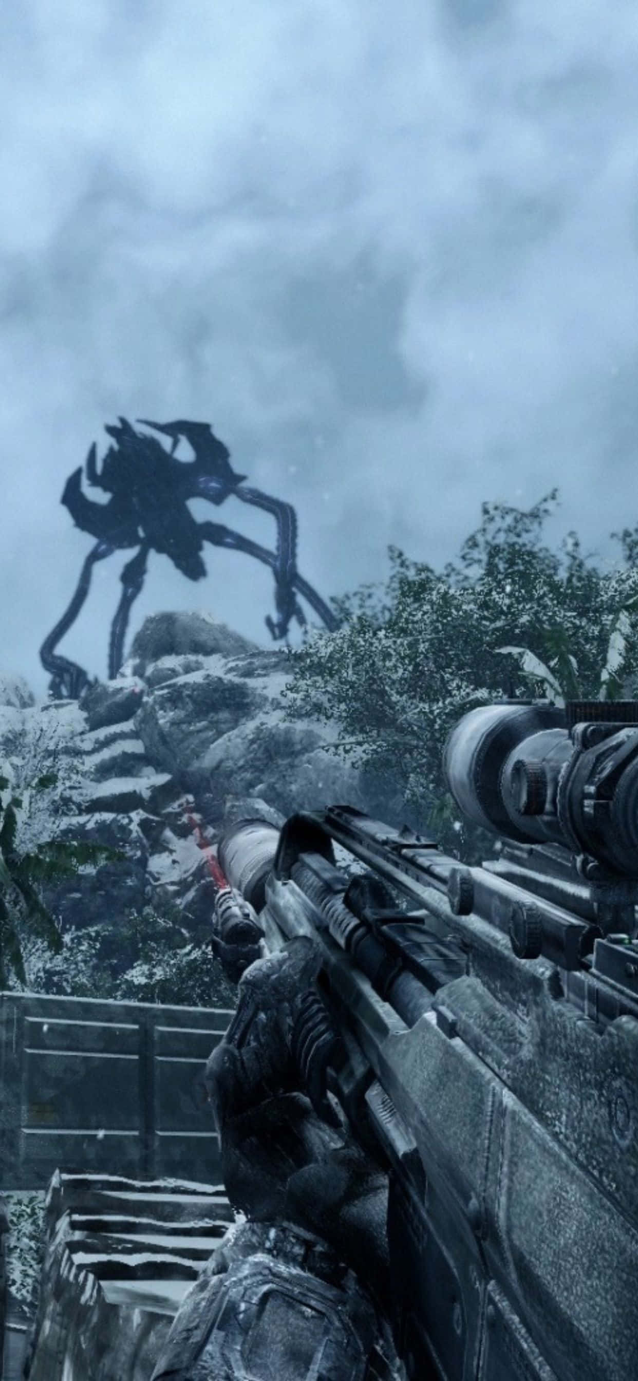 „Командуйте бойното поле с легендарна сила и визуали на iPhone Xs Max Crysis Warhead.“ Тапет