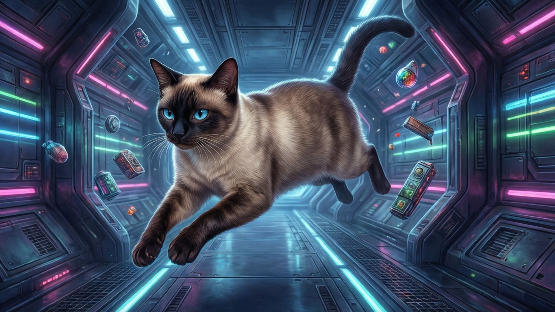 Космическа котка Тапет