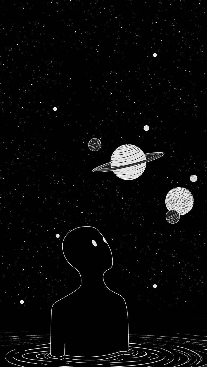Космически естетичен извънземен Тапет
