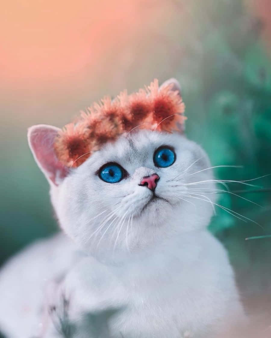 Котка с харизматична естетика Тапет