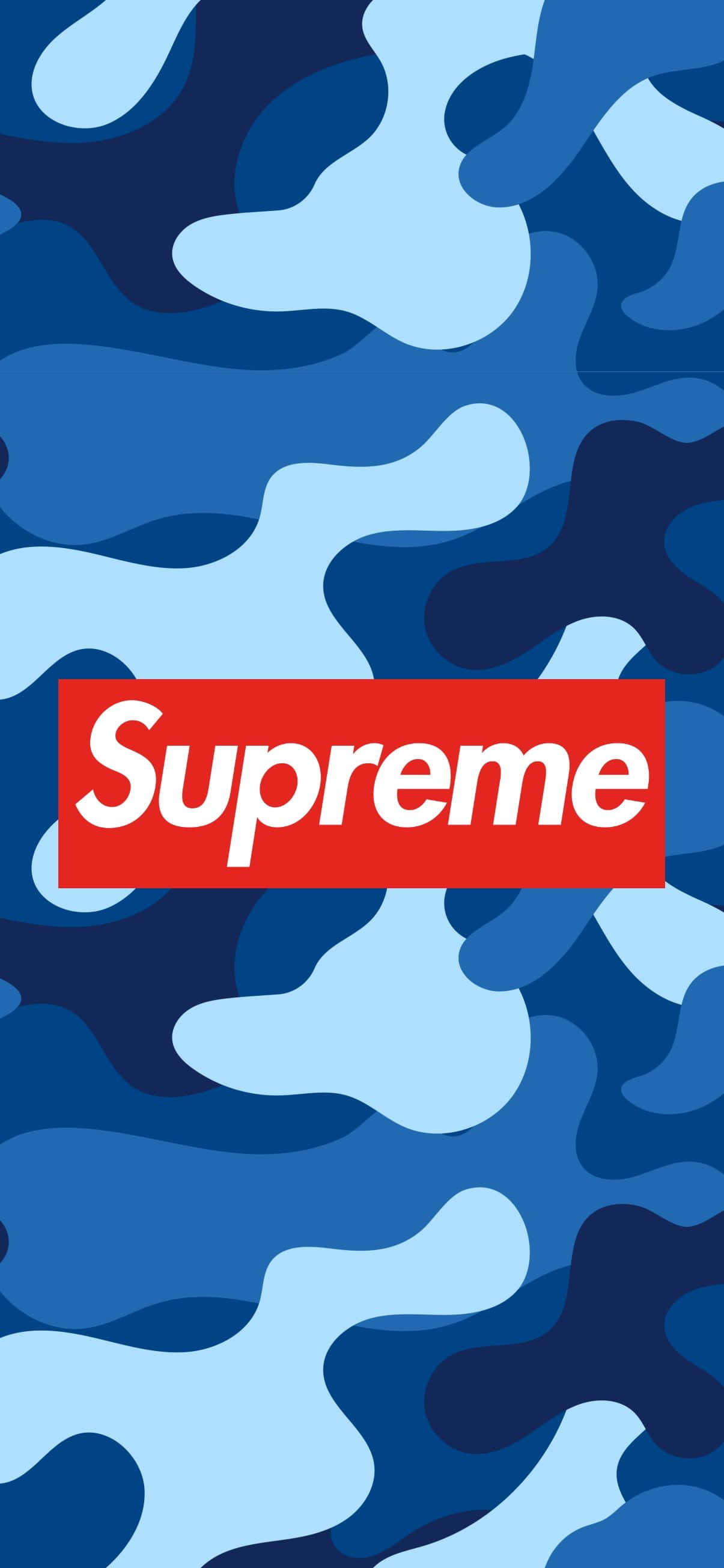 Крупна снимка на стилен син BAPE Camo принт. Тапет