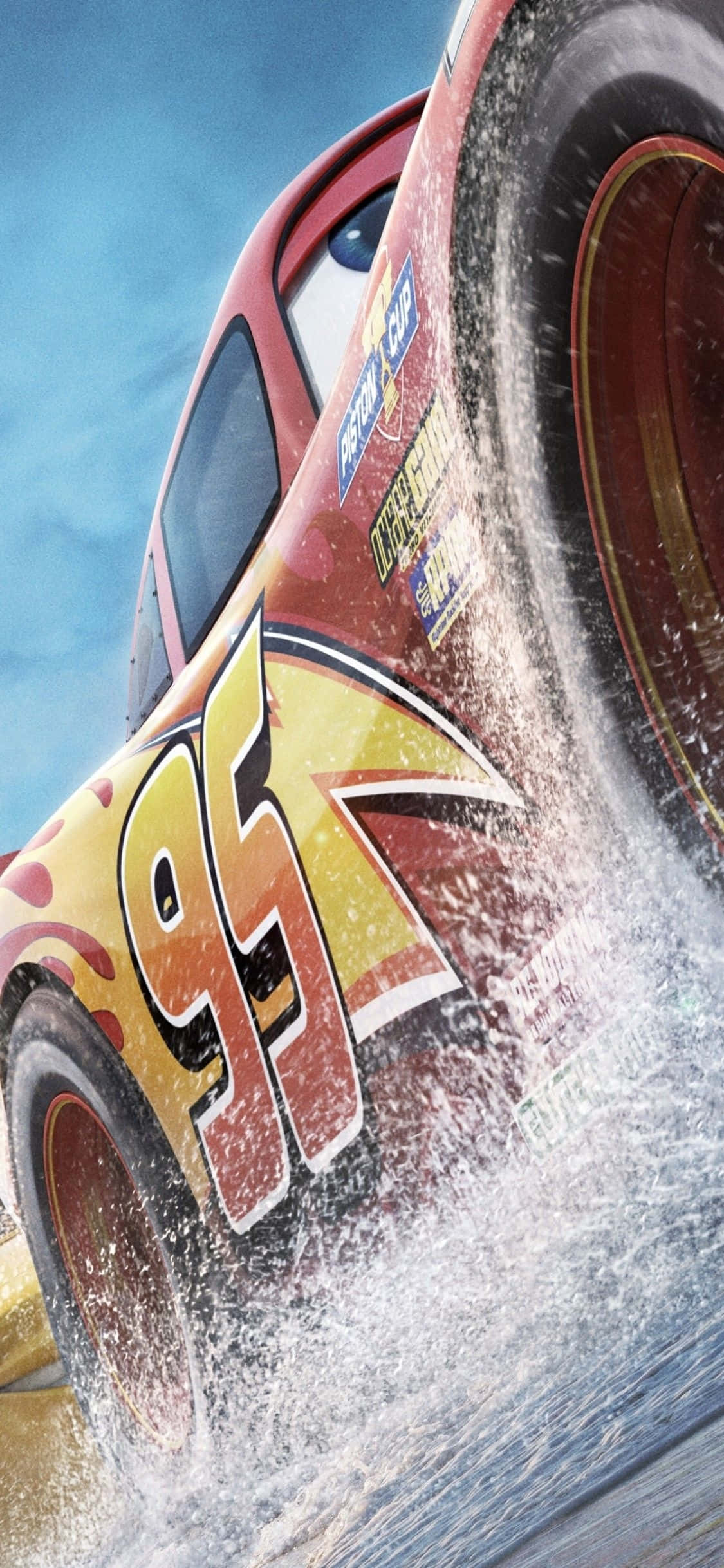 Lightning McQueen Stock Car iPhone X Cars Тапет
