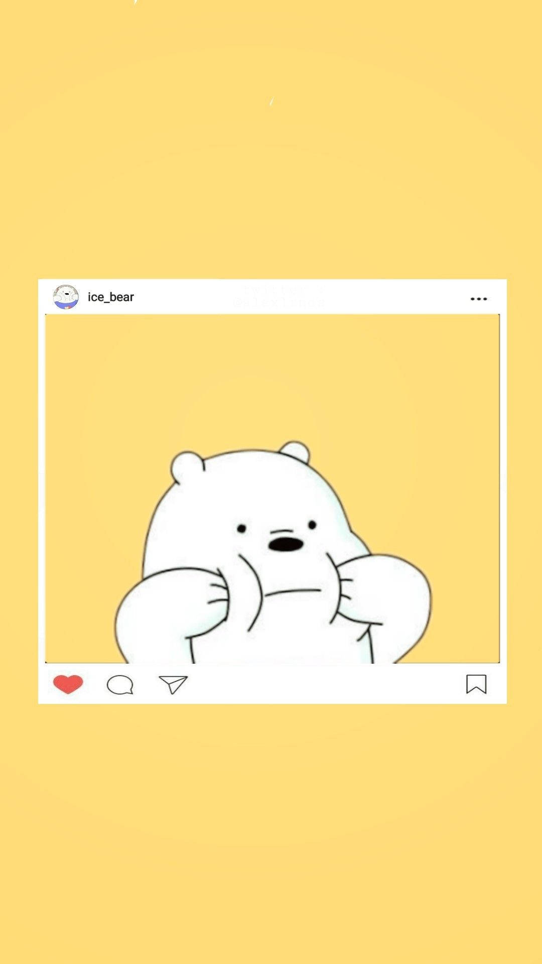 Ледена мечка Instagram публикация с харесвания Тапет