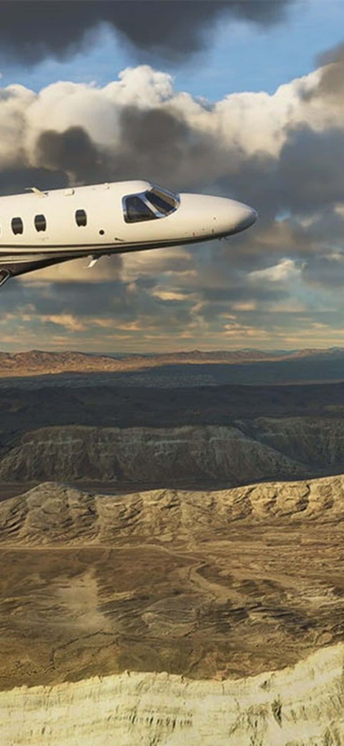 Лети високо с Microsoft Flight Simulator на iPhone XS! Тапет