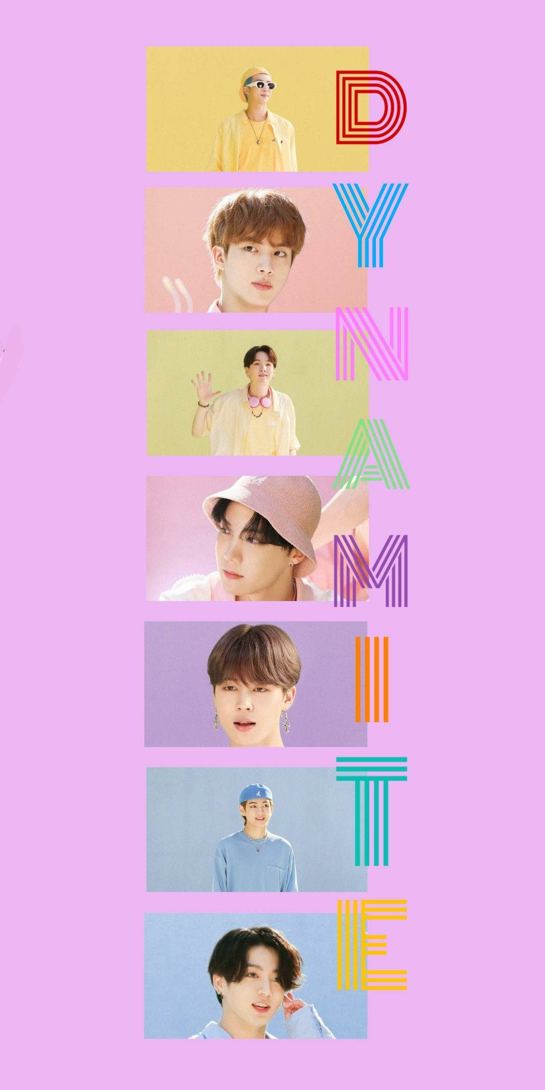 Лилаво естетично BTS Dynamite за телефон Тапет