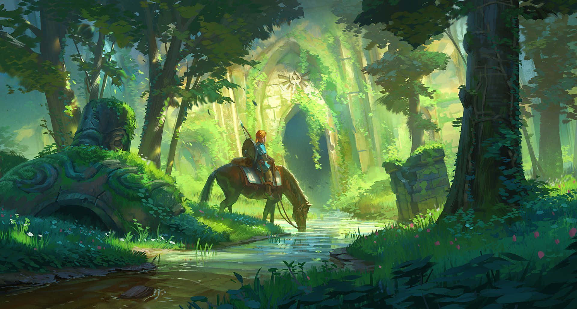 Линк, героят на Хайрул в The Legend of Zelda Тапет