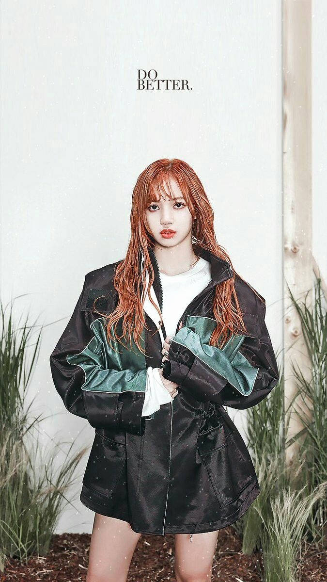 Лиса от Blackpink демонстрира собствен стил. Тапет