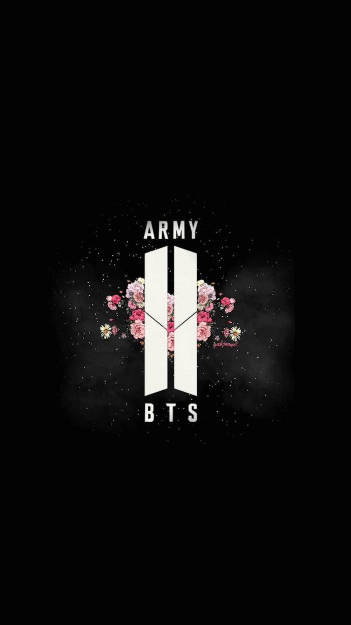 Лого на BTS Army с звезди в галактика Тапет
