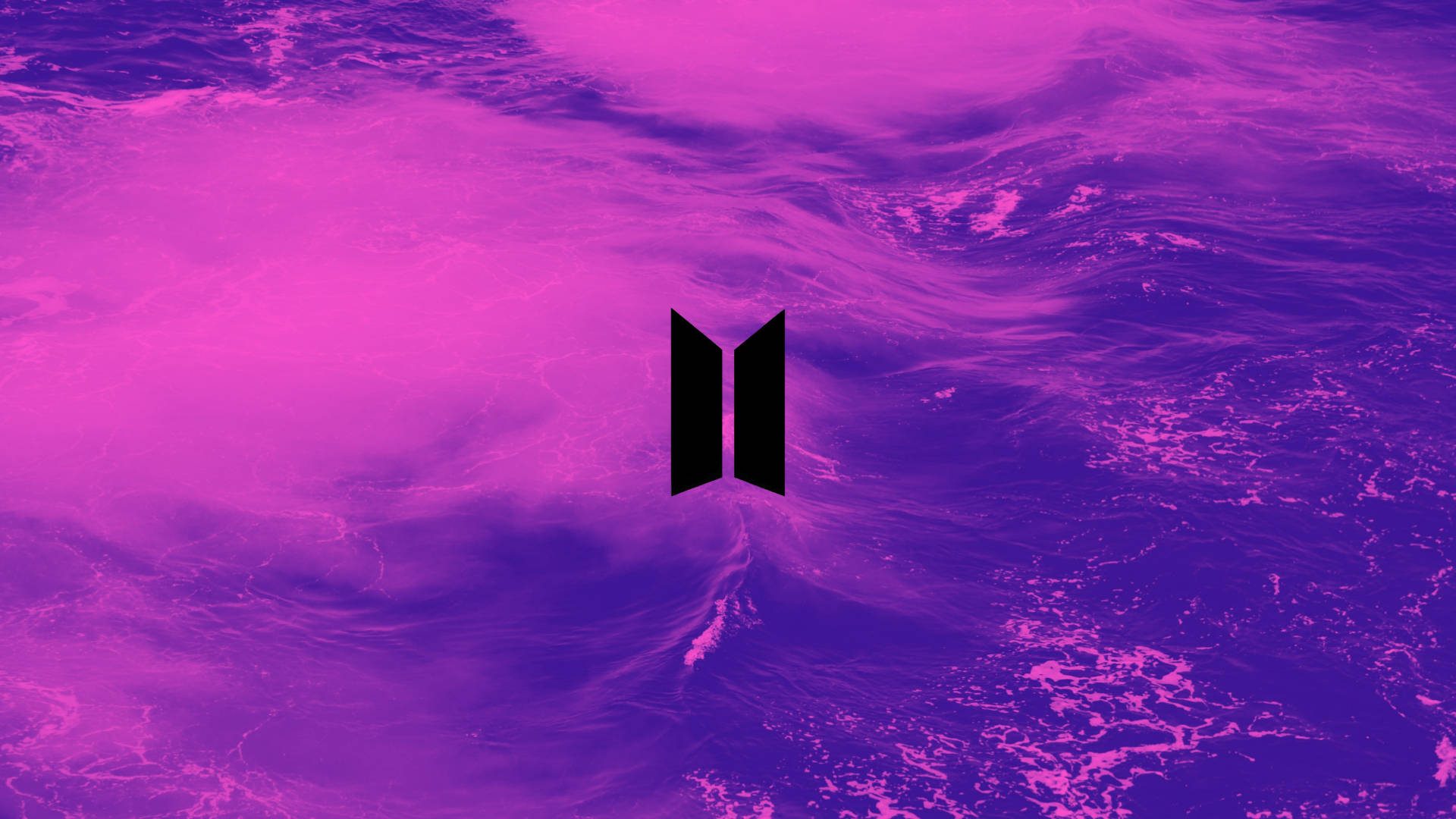 Лого на BTS в лилаво Тапет
