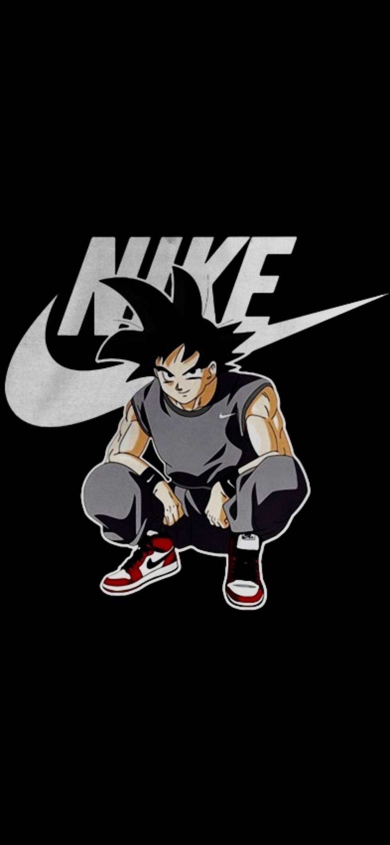 Лого на Nike и Сон Гоку за iPhone Тапет
