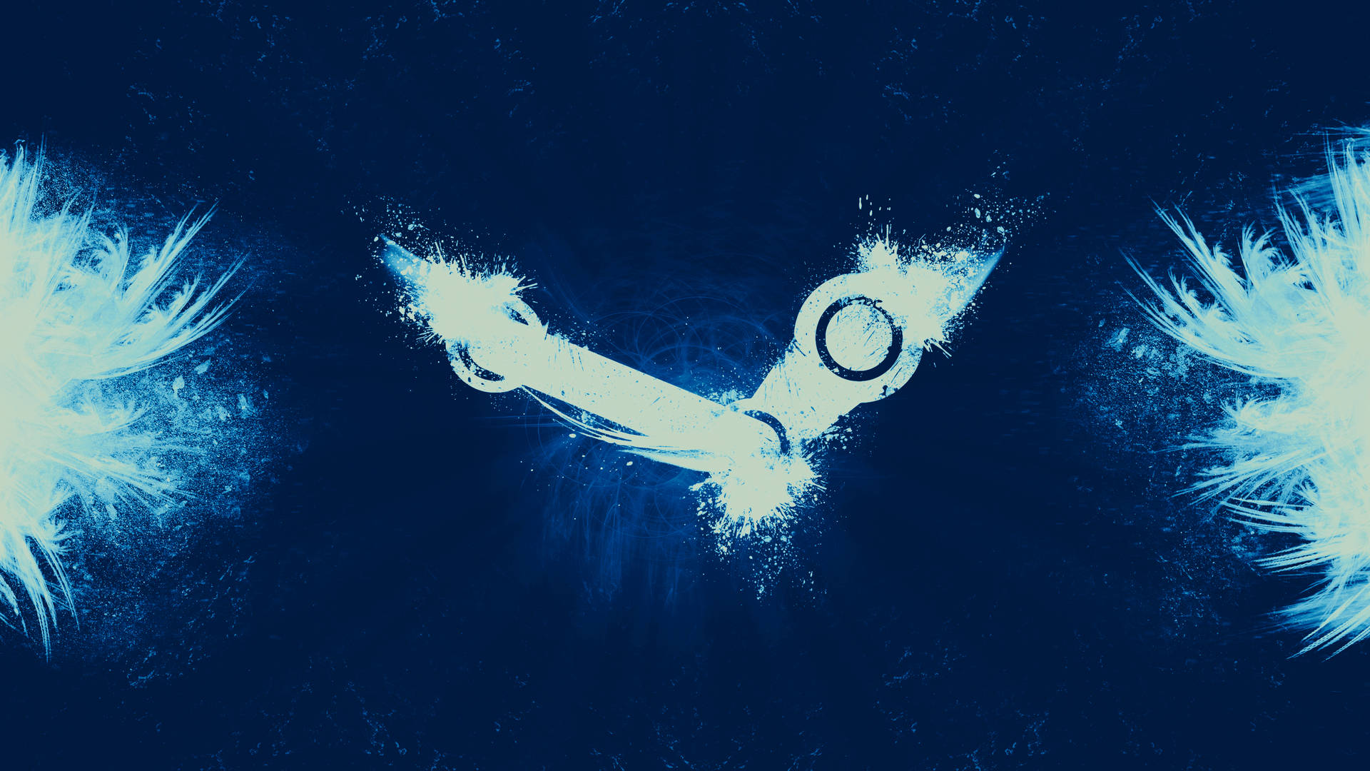 Лого на Steam за игри с бяла боя 4k тапет.