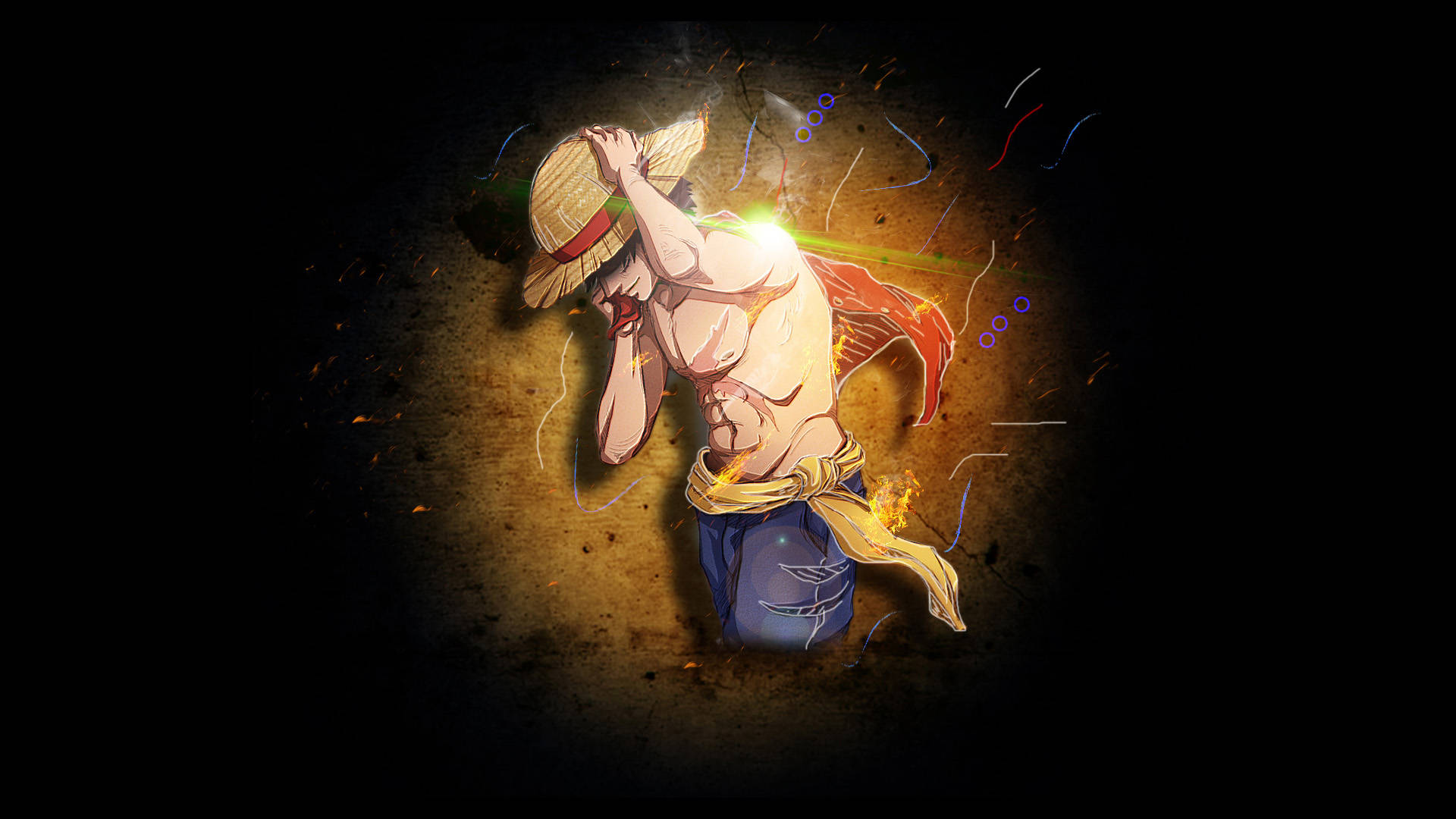 Луфи от анимето One Piece Тапет