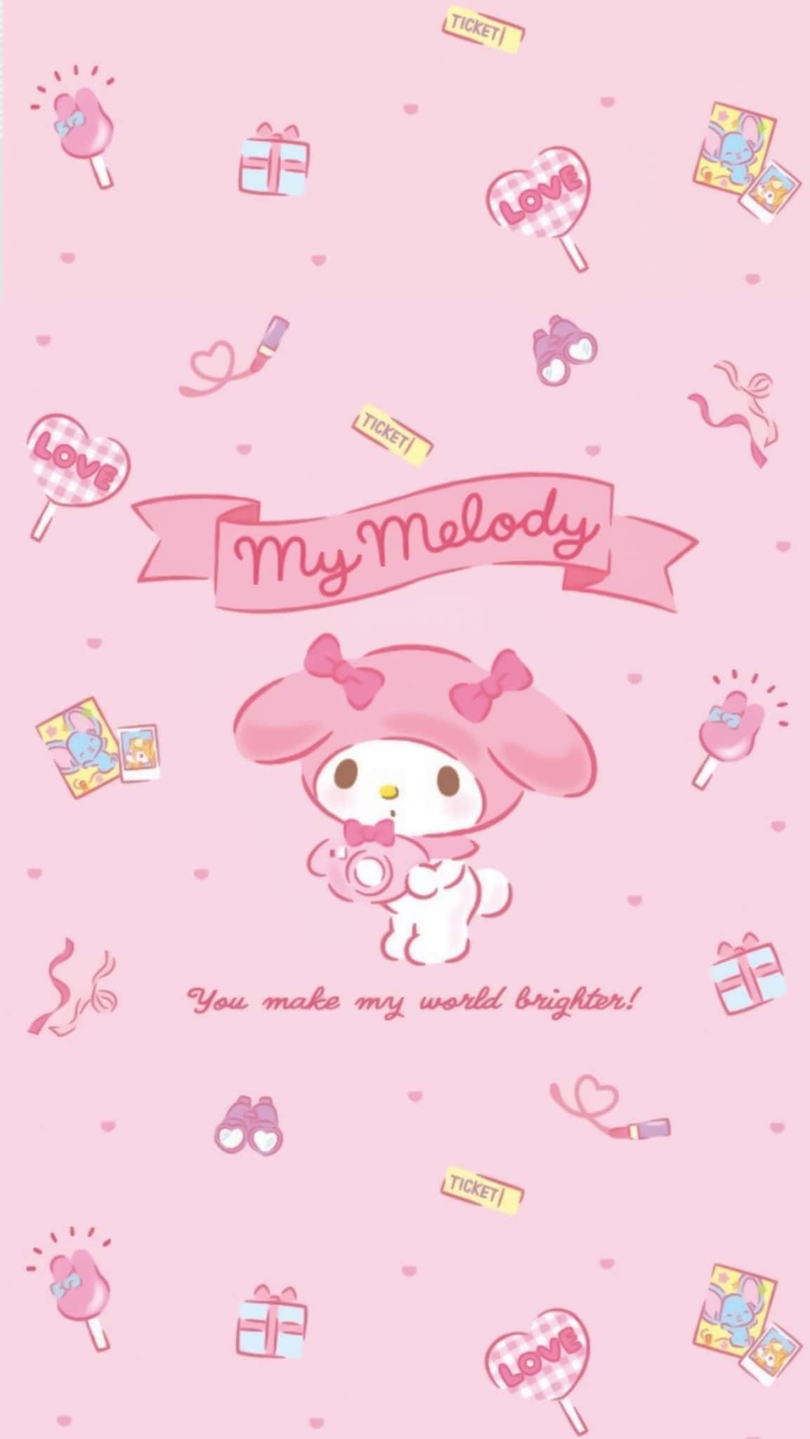 Мил анимационен герой My Melody от Sanrio Тапет